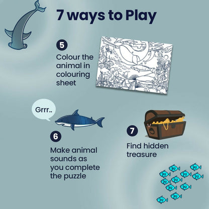 SEA MYSTERY PUZZLE LET'S FIND OUT - AGE 3+ (38 PUZZLE PIECES) MDF PUZZLE SERIES