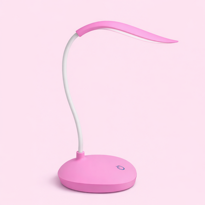 Pink Flexible LED Desk Lamp with Touch Control for Study, Reading & Kids Room
