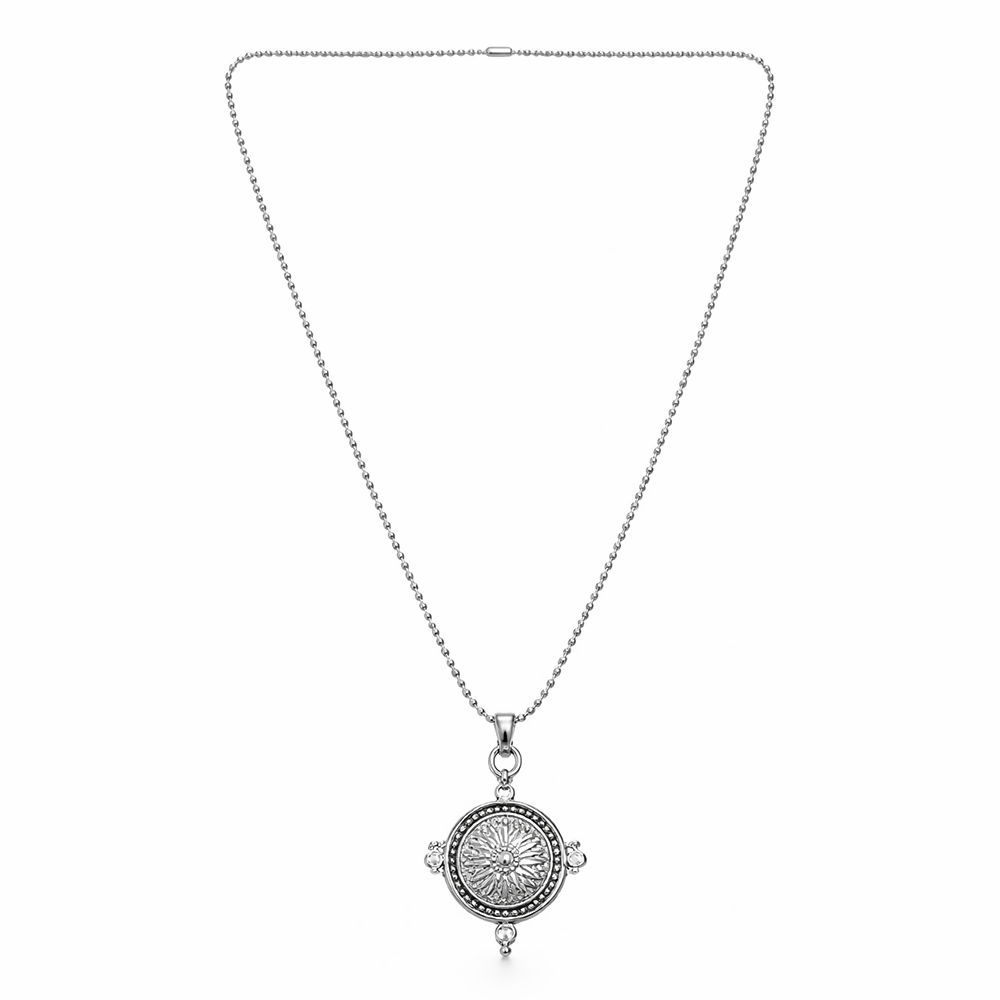 Vintage Compass Design Pendant Chain for Men Stylish Adventure Necklace