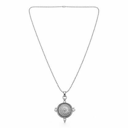 Vintage Compass Design Pendant Chain for Men Stylish Adventure Necklace