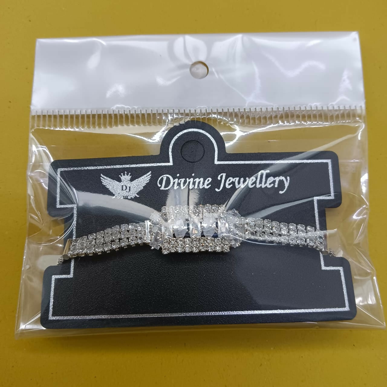 Silver Plated Ad Stone Adjustable Bracelet