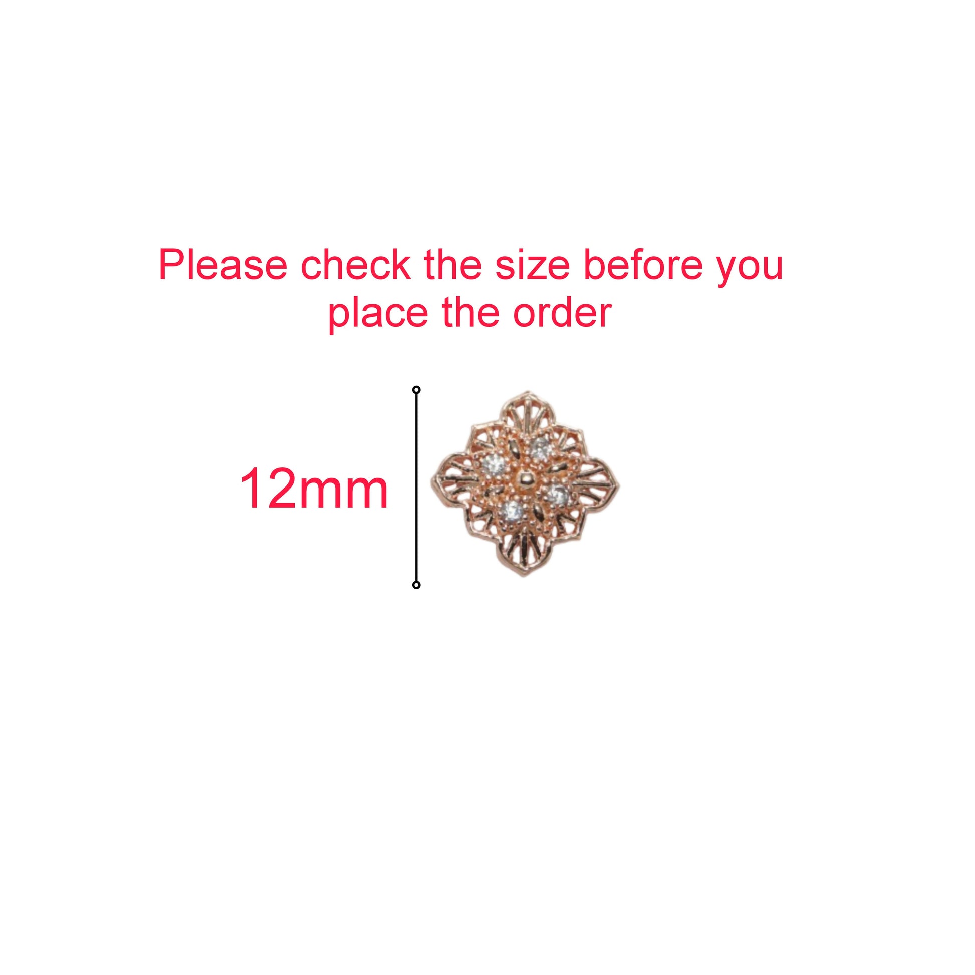 Back view of rose gold filigree square stud earrings with butterfly clutch