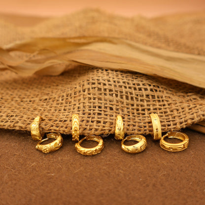 Gold AD bali Huggie Hoop Earrings kan ki bali for women and girls Combo Pack of 4