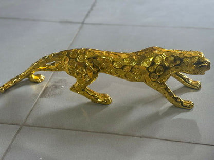 Luxury Golden Panther Figurine for Home Décor(20 INCH) – Elegant Resin Animal Showpiece for Living Room, Office Table, or Centerpiece Decoration – Modern Art Leopard Statue Gift Item