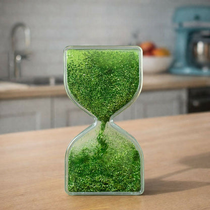 Green Liquid Sand Timer Hourglass Stress Relief Sensory Toy for Kids