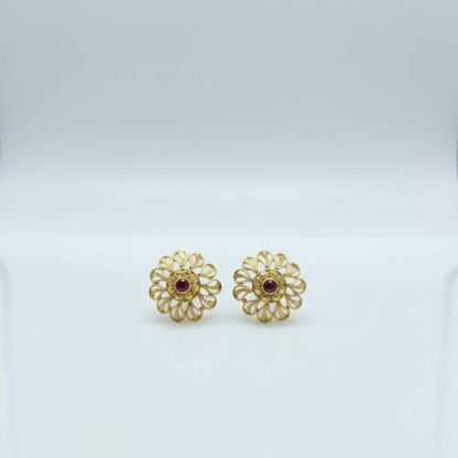 Stylish Gold Finish Traditional Jhumka | Festive Wear Earrings