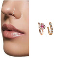 Gold Plated Non-Pierced Nose Cuff Set – Diamond Look Combo Pack