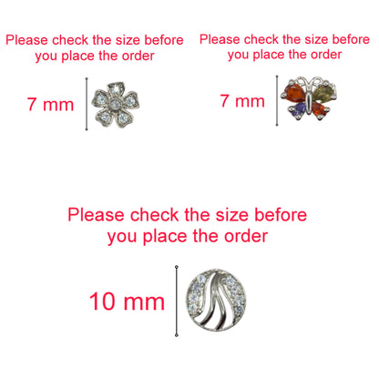 Modern round cluster zircon stud earrings with artistic metal setting and white stones