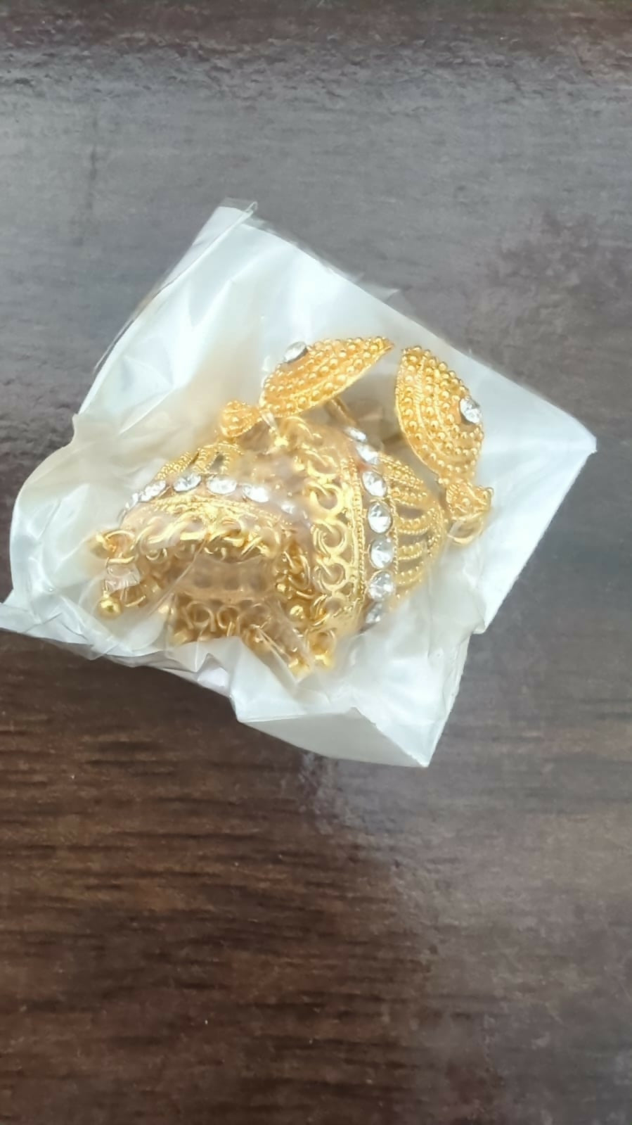 Designer Gold Tone Jhumki | Stylish Traditional Earrings for Girls