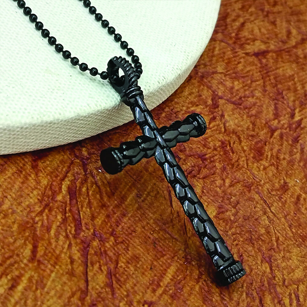 Black Cross Chain Pendent For mens
