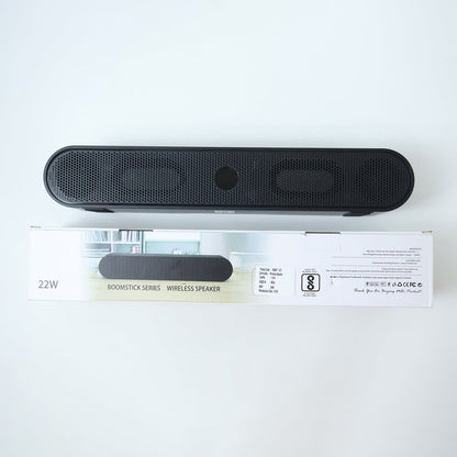 Lifestyle image of Boomstick 22W wireless soundbar speaker in use