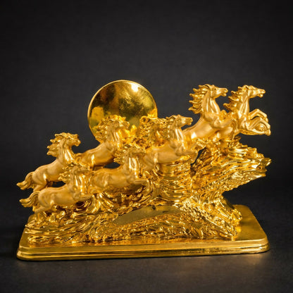 Seven Running Horses Decorative Showpiece for Home and Office Décor