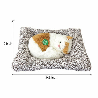 Sleeping Cat Car Dashboard Decor Soft Plush Showpiece for Auto Interior