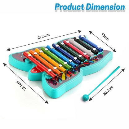 Butterfly Xylophone – Colorful 12-Tone Learning Toy with Dual Mallets