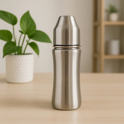 Stainless Steel Baby Bottle – 250ml Anti-Colic Nipple