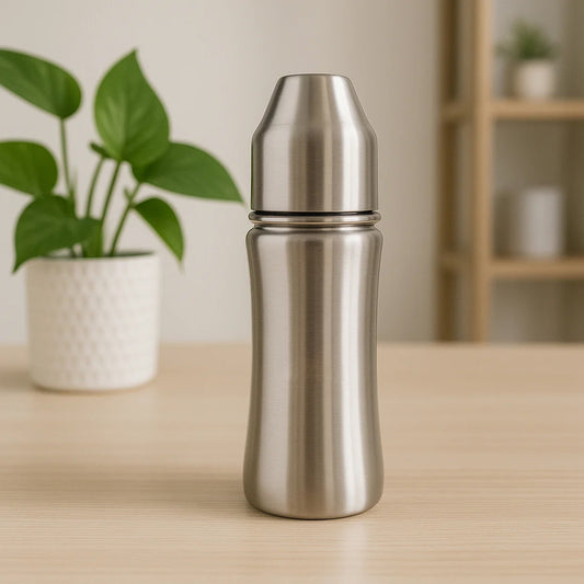 Stainless Steel Baby Bottle – 250ml Anti-Colic Nipple