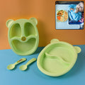 Kids Mealtime Feeding Set – 4-Piece BPA-Free Durable Plate & Spoon Set