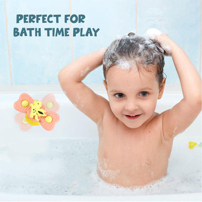 Buzzy Baby Spinner Toy Set – Suction Cup Spinning Toys (3 Pc Set)