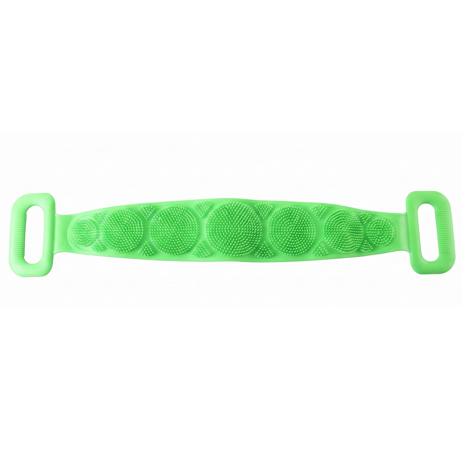 Silicone Body Scrubber Bath Belt Back Cleaning Strap with Handles (1 Pc)