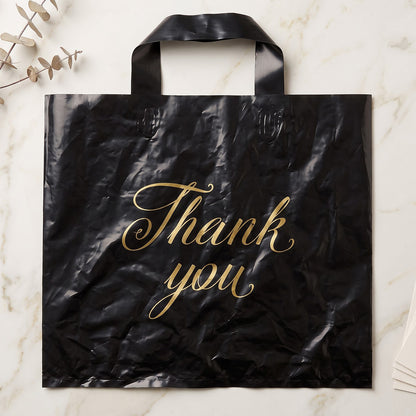 Premium Reusable Plastic Thank You Print Gift Carry Bag 30x26 Cm (1 Pc)