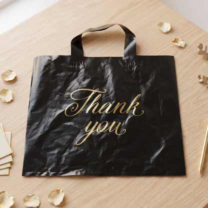 Premium Reusable Plastic Thank You Print Gift Carry Bag 30x26 Cm (1 Pc)