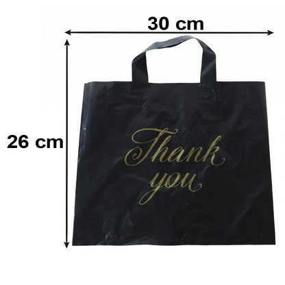 Premium Reusable Plastic Thank You Print Gift Carry Bag 30x26 Cm (1 Pc)