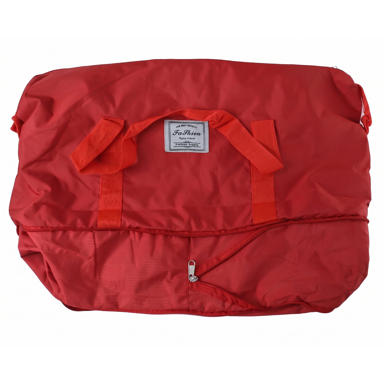 Travel carry bag in vibrant red color