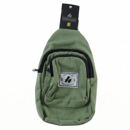 Multi Pocket Sling Crossbody Bag, Compact Canvas Chest Bag with Strap (1 Pc)