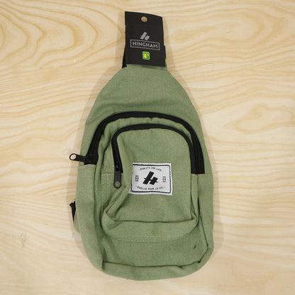 Multi Pocket Sling Crossbody Bag, Compact Canvas Chest Bag with Strap (1 Pc)