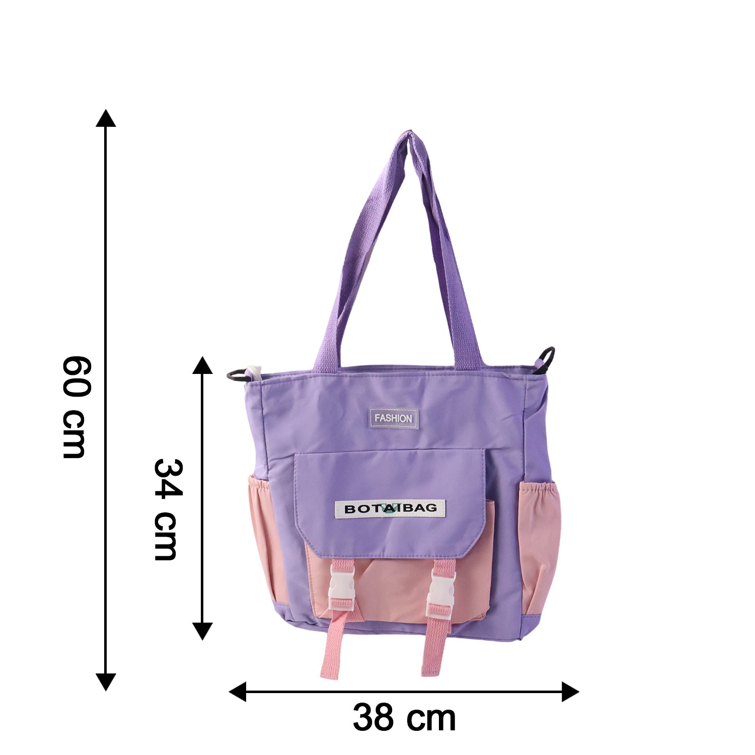 Trendy Multi-Pocket Shoulder Tote Sling Bag (1 Pc)