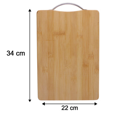 Wooden Cutting Board Combo Set with Bamboo Spoon Spatula and Turner (4 Pc Set)