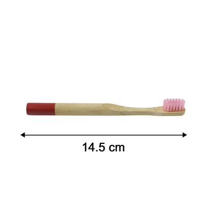 Size comparison of bamboo toothbrush