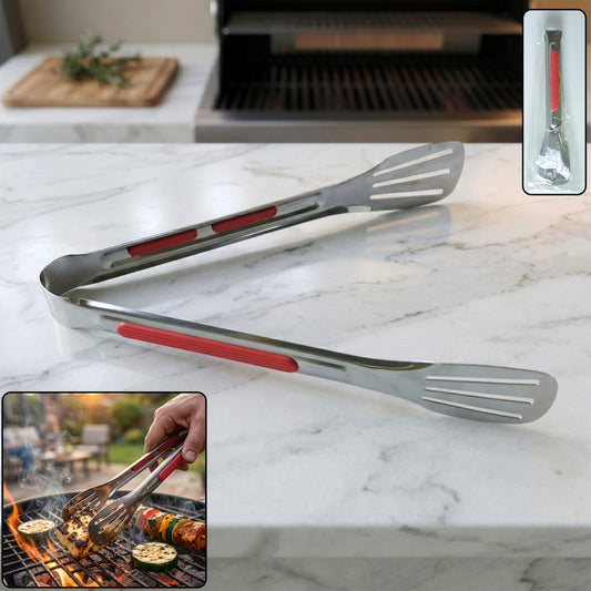 Stainless steel kitchen tongs