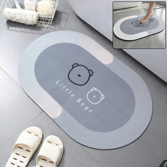 Anti Slip Quick Dry Bathroom Floor Mat (89x59 Cm)