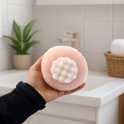 Premium Soft Exfoliating Round Bath Scrubber (1 Pc)