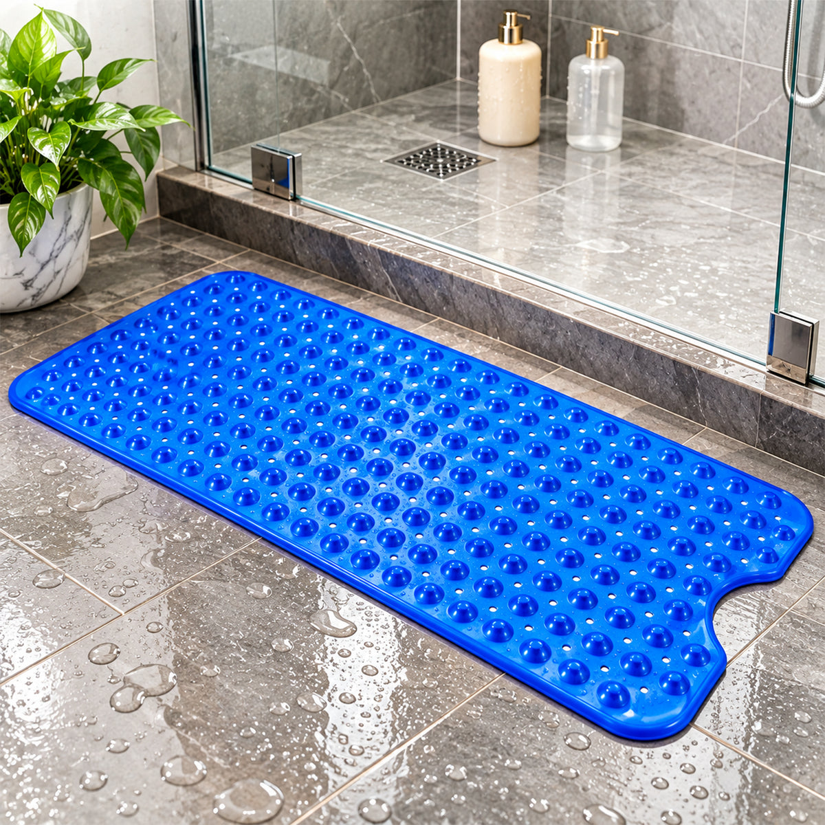 Anti Slip Bath Mat with Suction Cups for Bathroom Safety