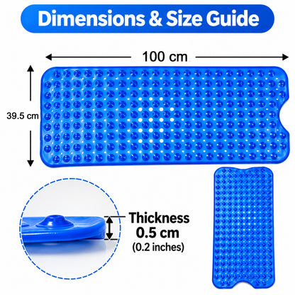 Anti Slip Bath Mat with Suction Cups for Bathroom Safety