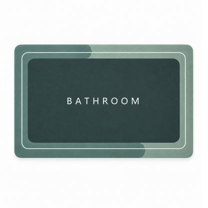Super Absorbent Bathroom Mat 57x37 Cm, Quick Dry Non-Slip Bath Mat, Green (1 Pc)