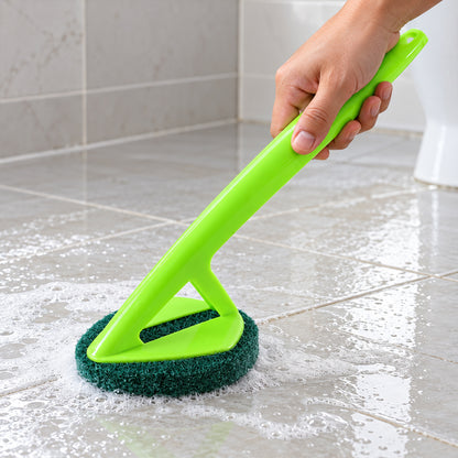 Scrubber hockey with long handle.
