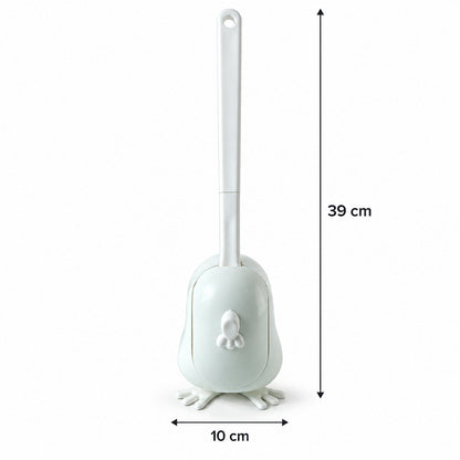 Toilet Cleaning Brush Set with Silicone Bristles and Wall Mounted Storage Holder