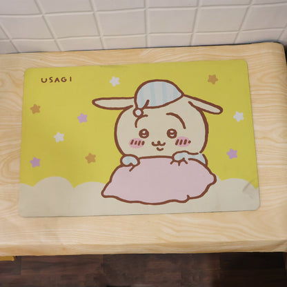 Absorbent Bathroom Mat, Cute Cartoon Bunny Print Quick Dry Mat (1 Pc, 60x40 Cm)