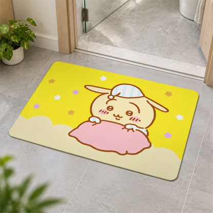 Absorbent Bathroom Mat, Cute Cartoon Bunny Print Quick Dry Mat (1 Pc, 60x40 Cm)