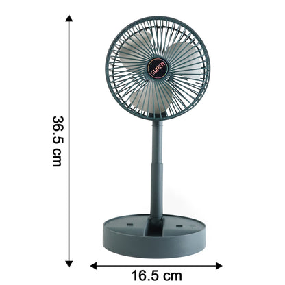 Rechargeable Desktop Table Fan Mobile Phone Holder (1 Pc)