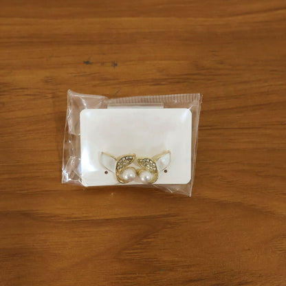 Korean Style Pearl Leaf Stud Earrings for Women & Girls | Elegant Gold Plated Designer Fashion Jewellery