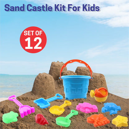 Aditi Kids Beach Sand Toy Set Bucket, Shovels and Moulds | Safe ABS Plastic Play Set