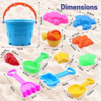 Aditi Kids Beach Sand Toy Set Bucket, Shovels and Moulds | Safe ABS Plastic Play Set