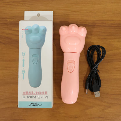 Bear Shape Electric Hand Massager for Relaxation & Itch Relief