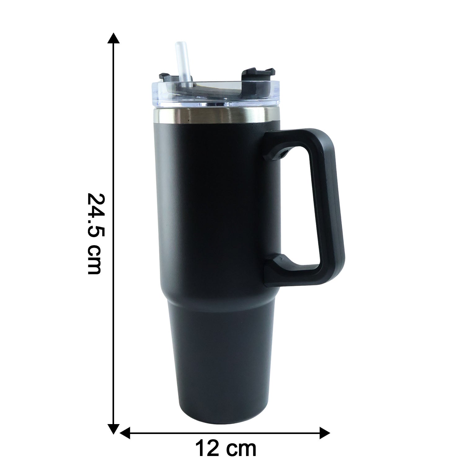 890 ML Large Capacity Insulated Travel Mug / Tumbler Black color (1 Pc)