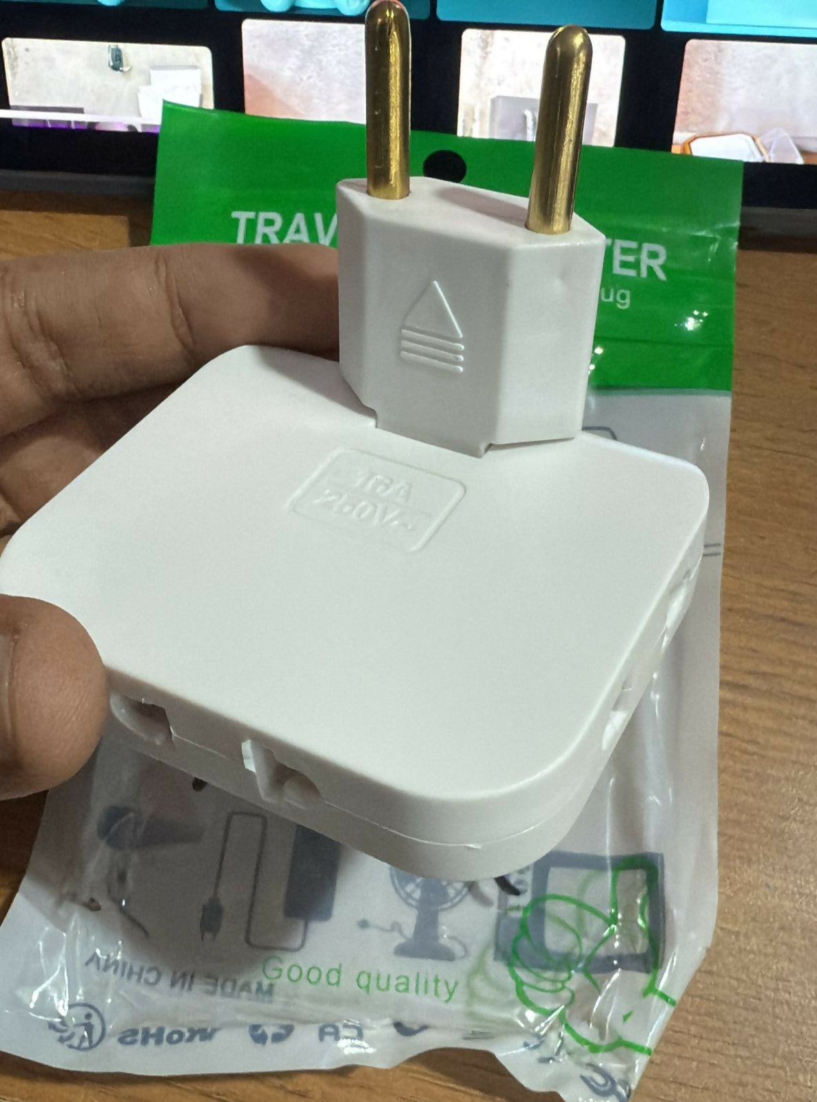 Travel Converter 180° Swivel Plug Universal Power Adapter 16A 250V