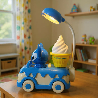 Cute Car Desk Lamp with Sharpener and 3 Light Modes for Kids